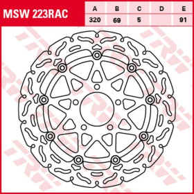 TRW Front Brake Disc Suzuki GSX-R / TL / GSX 600-1400cc 96-07