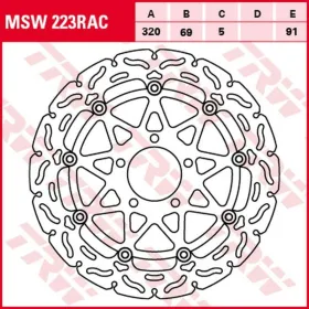 TRW Front Brake Disc Suzuki GSX-R / TL / GSX 600-1400cc 96-07
