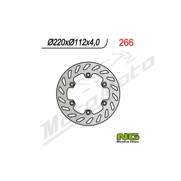 NG BRAKES Galinis fiksuotas stabdžių diskas 220mm Husqvarna CR / TC / TE / WR 250-610cc 84-99