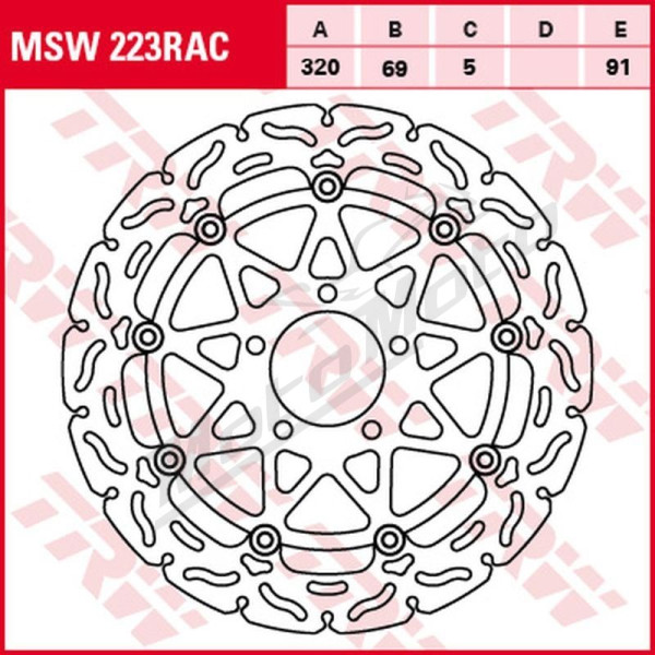 TRW Front Brake Disc Suzuki GSX-R / TL / GSX 600-1400cc 96-07