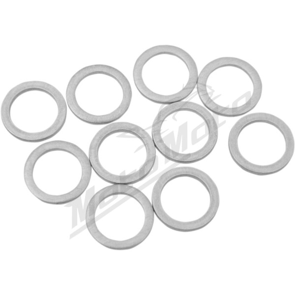 DRAG SPECIALTIES Aluminum Crush Washers 10mm 10pcs.