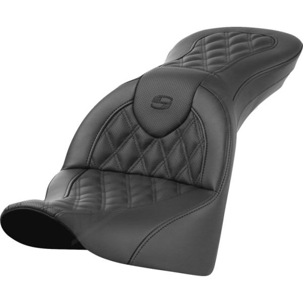 SADDLEMEN Road sofa Lattice Stitch Seat Black Harley Davidson FLDE / FLHC / FLHCS / FLSL 1750-1868 18-24