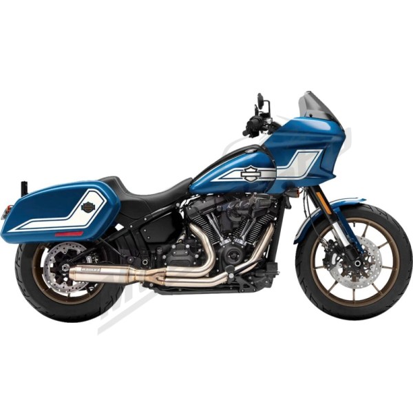 BASSANI XHAUST 2-into-1 Stainless Exhaust System with 4" Muffler Harley Davidson FLSB / FXLRST 1750-1923cc 2018-2024