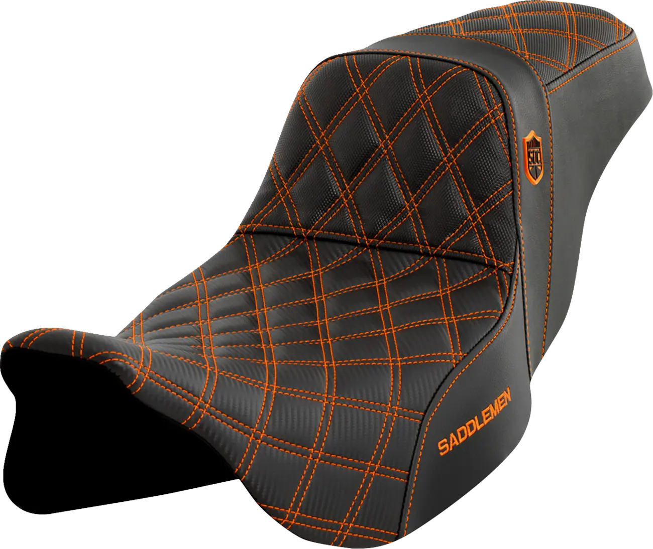 SADDLEMEN "Pro Series SDC Performance Grip" sėdynė Oranžinė Harley Davidson FLHT / FLHRXS / FLHR / FLHTK 1584-1923cc 08-23