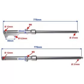 Front shock absorbers BENZER/ KINGWAY/ KINROAD/ MOTO/ MOTOLABI/ ZIPP 50cc 4T 2pcs