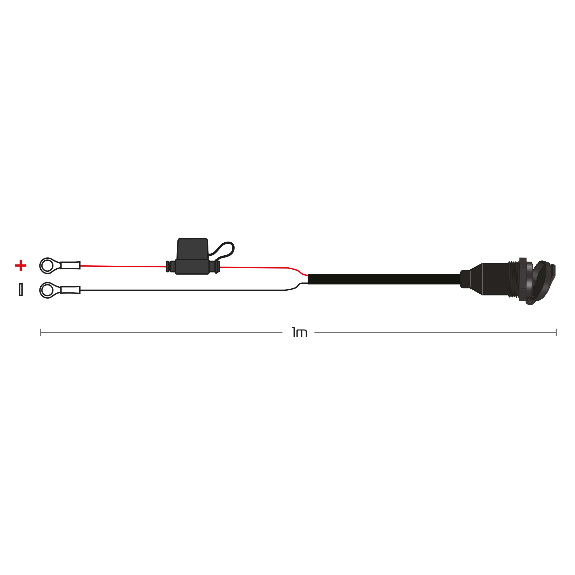 Oxford Hot Seat 2.0 DC Cable with battery ring leads