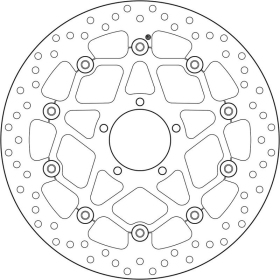 BREMBO Serie Oro apvalus plaukiojantis stabdžių diskas priekinis DUCATI SCRAMBLER / MASH 125-800cc 2015-2023