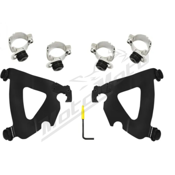 MEMPHIS SHADES HD Road Warrior Trigger-Lock priekinio stiklo montavimo kompl. Harley Davidson FXD / FXDI / XL / XLH / XLS / XLT / XLX / XR 883-1450 73-22