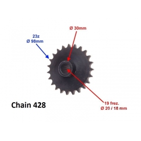 Front sprocket ATV 150 / SHINERAY 23Teeth