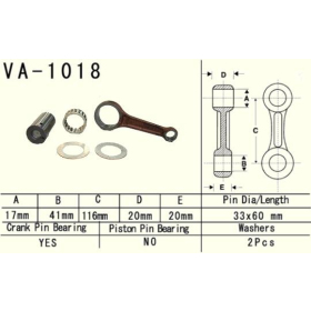 VESRAH Connecting rod Honda TRX 350 Rancher 99-06