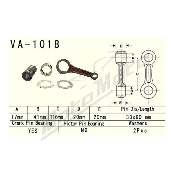 VESRAH Connecting rod Honda TRX 350 Rancher 99-06