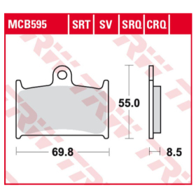 TRW KH236 sinter track Brake Pads Suzuki / Triumph / Yamaha 400-2300cc 88-16