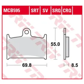 TRW KH236 sinter track Brake Pads Suzuki / Triumph / Yamaha 400-2300cc 88-16