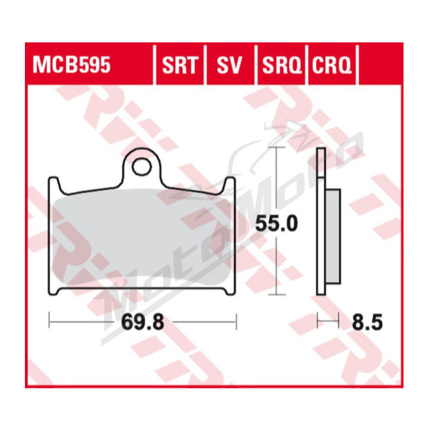 TRW KH236 sinter track Brake Pads Suzuki / Triumph / Yamaha 400-2300cc 88-16