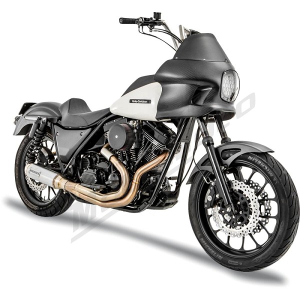 BASSANI XHAUST Road Rage III 2-into-1 Exhaust System with Super Bike Muffler Harley Davidson 1340cc 1985-2000