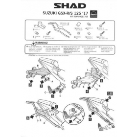 TOP CASE HOLDER SUZUKI GSX-R/S 125-150cc 2017-2021