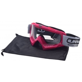 Off Road goggles pink UNIT M18 (clear lens)