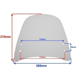 Universal windscreen 395x370mm