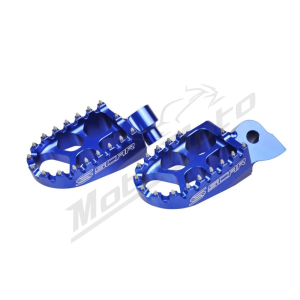SCAR Evolution Racing Footpegs Blue  YAMAHA WR/YZ 65-450F 99-24