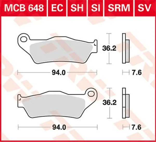 TRW RSI Series Sindered Off-Road Race Brake Pads Aprilia / Bimota / GasGas / Husaberg / Husqvarna / KTM / Sherco / SWM / TM Racing / Yamaha 80-640cc 92-23