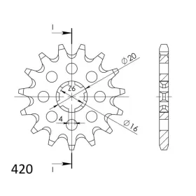 Supersprox Front sprocket 546,12 12t