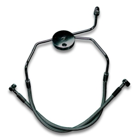 MAGNUM SHIELDING Front Lower Brake Line Kit Black Harley Davidson FXDF 1584/1690 08-17