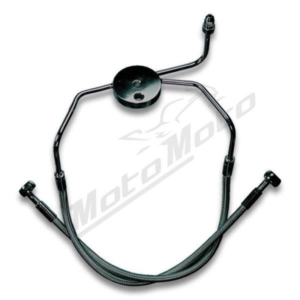 MAGNUM SHIELDING Front Lower Brake Line Kit Black Harley Davidson FXDF 1584/1690 08-17