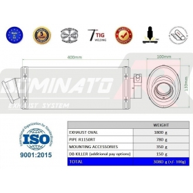 Duslintuvo kompl. Dominator OVAL BMW R1150RT