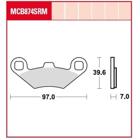 TRW SRM Series Sindered Scooter Brake Pads Peugeot Metropolis 400cc 15-20