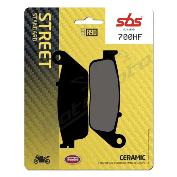 SBS HF Street 700HF Ceramic Organic Brake Pads Honda CB / CBF / CBR / CMX / CTX / NC / VT / XL 300-1000cc 94-24