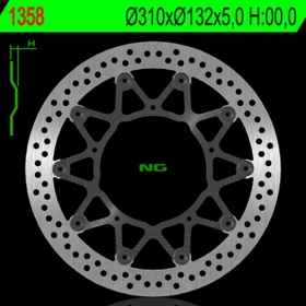 NG BRAKES 1358 plaukiojantis stabdžių diskas YAMAHA YZF-R1 1000 12-15