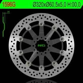 NG Priekinis fiksuotas stabdžių diskas 320X60,5X5,0mm Piaggio / Yorban 300-500cc 16-22
