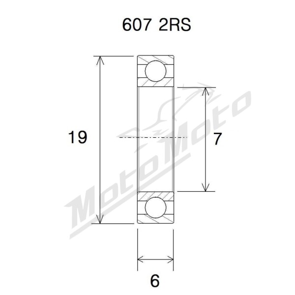 BLACK BEARING B5 Bearing 7x19x6 mm 607-2RS