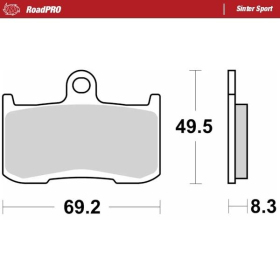 MOTO-MASTER Sinter Sport Front Brake Pads Indian / Kawasaki / Suzuki / Triumph / Victory 675-1890 02-26