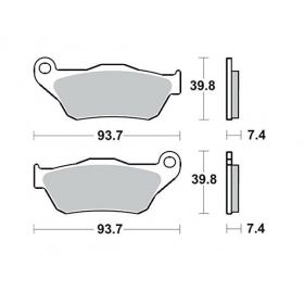 STABDŽIŲ TRINKELĖS FERODO FDB2208EF / MCB786 STANDARD ECO FRICTION