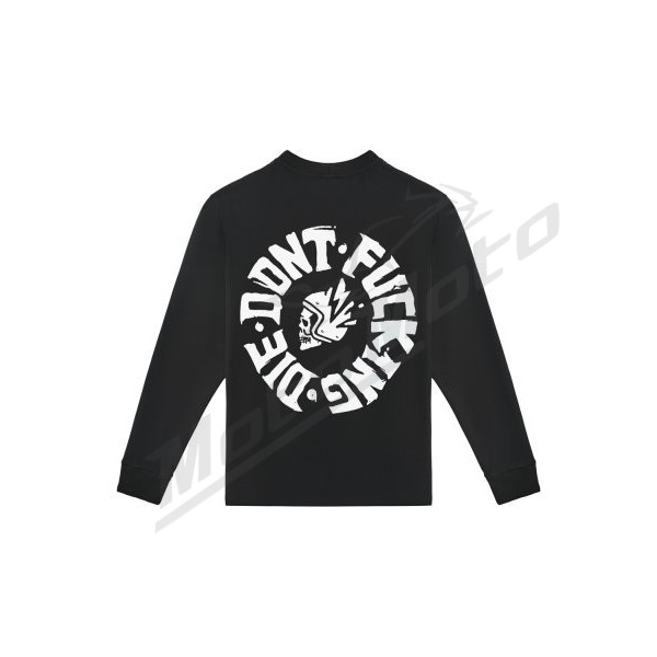 PANDO MOTO TOMMY DON'T DIE BLACK Oversized Long sleeve T-shirt Unisex