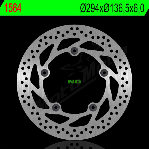 NG Rear Fixed Brake Disc 294x136.5x6mm BMW K 1200-1300cc 04-13