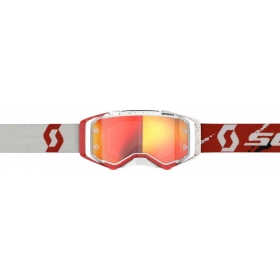 Off Road Scott Prospect White/ Red Goggles (Orange lens)