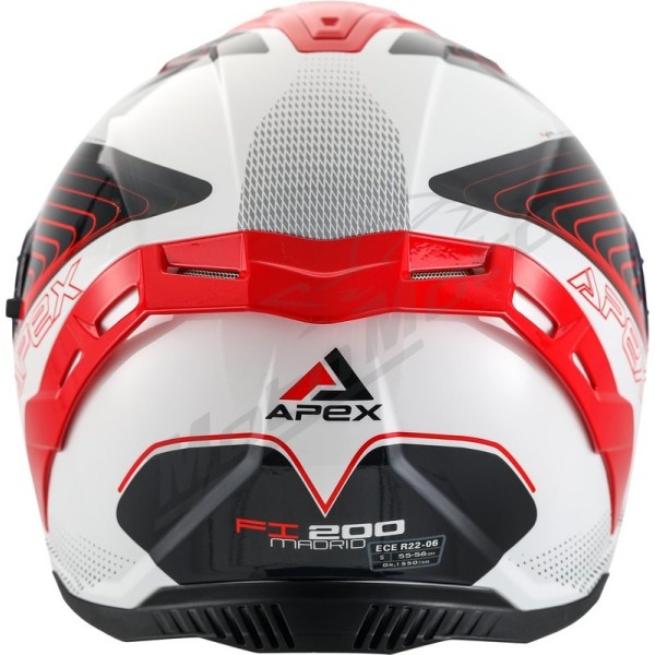 Helmet APEX FI200 Madrid White/Red
