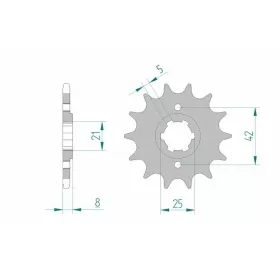 AFAM Steel Standard Front Sprocket 21502 - 520 13-16 teeth YAMAHA TT / XT / SRX 350-600cc 80-92
