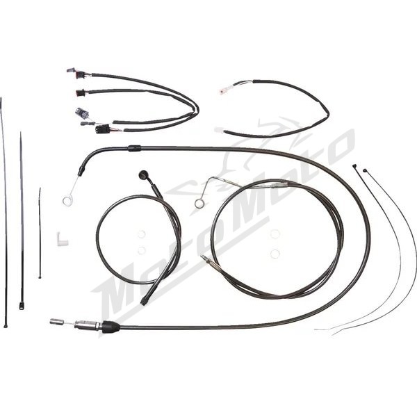 MAGNUM SHIELDING Black Pearl Handlebar Installation Kit 38/43cm Harley Davidson FLHT / FLHTK / FLHXSE 1750/1977 21-24