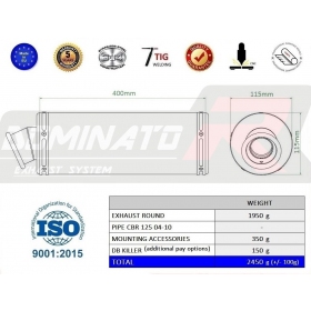 Duslintuvo bakelis Dominator Round HONDA CBR 125 2004 - 2010