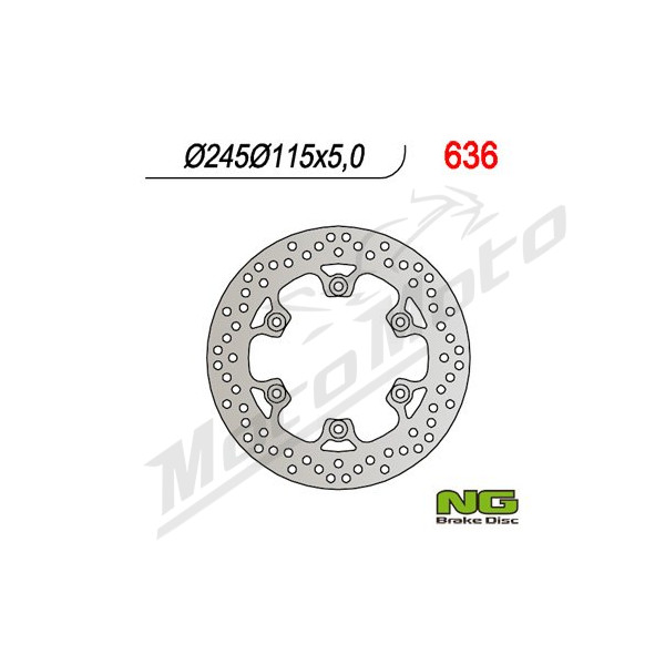 NG BRAKES Rear Fixed Brake Disc 245mm Yamaha FZ / FZR / FZS / SRX 400-900cc 85-16