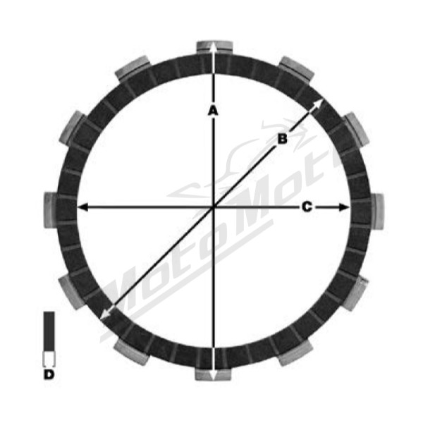 TRW Clutch Discs (ebs5631) Kawasaki / KTM 400-620cc 93-99