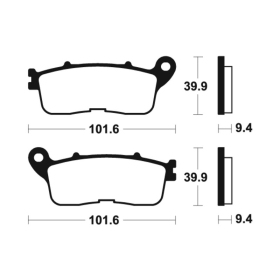TECNIUM Street Performance Sintered Metal Brake pads - MR392 Honda VFR 1200 X/XL 12-18