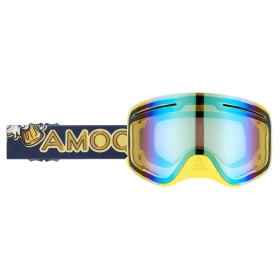 AMOQ Vision Vent+ Magnetic Motocross / Snow Goggles Beer (Gold Mirror)
