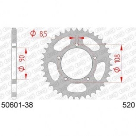 AFAM Steel Standard Rear Sprocket 520 38-41 teeth DUCATI 750-906cc 86-90