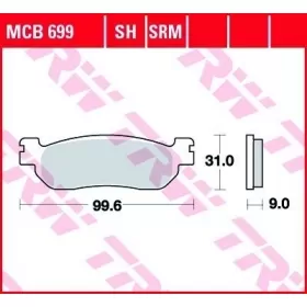  BRAKE PADS TRW MCB699SH SPORT