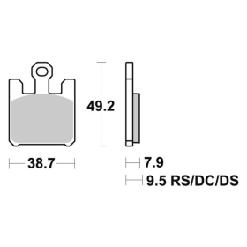 SBS Brakepads Dual Carbon Derbi / Kawasaki / Suzuki 600-1600cc 03-08