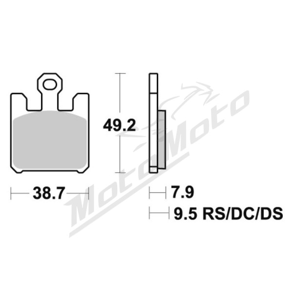 SBS Brakepads Dual Carbon Derbi / Kawasaki / Suzuki 600-1600cc 03-08